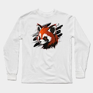 Graffiti Paint Red Panda Creative Long Sleeve T-Shirt